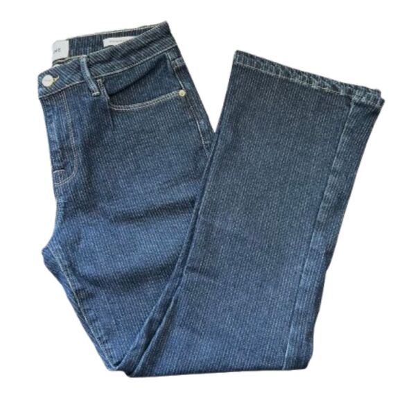New SALESMAN SAMPLE Frame Le Crop Mini Boot Denim Jeans Blue size 26 E50 - Picture 3 of 12